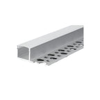 Ener-J Single Wing Recessed Aluminium LED Profile Frosted Diffuser 2m Silver Channel for Concealed LED Strip Lighting Installations