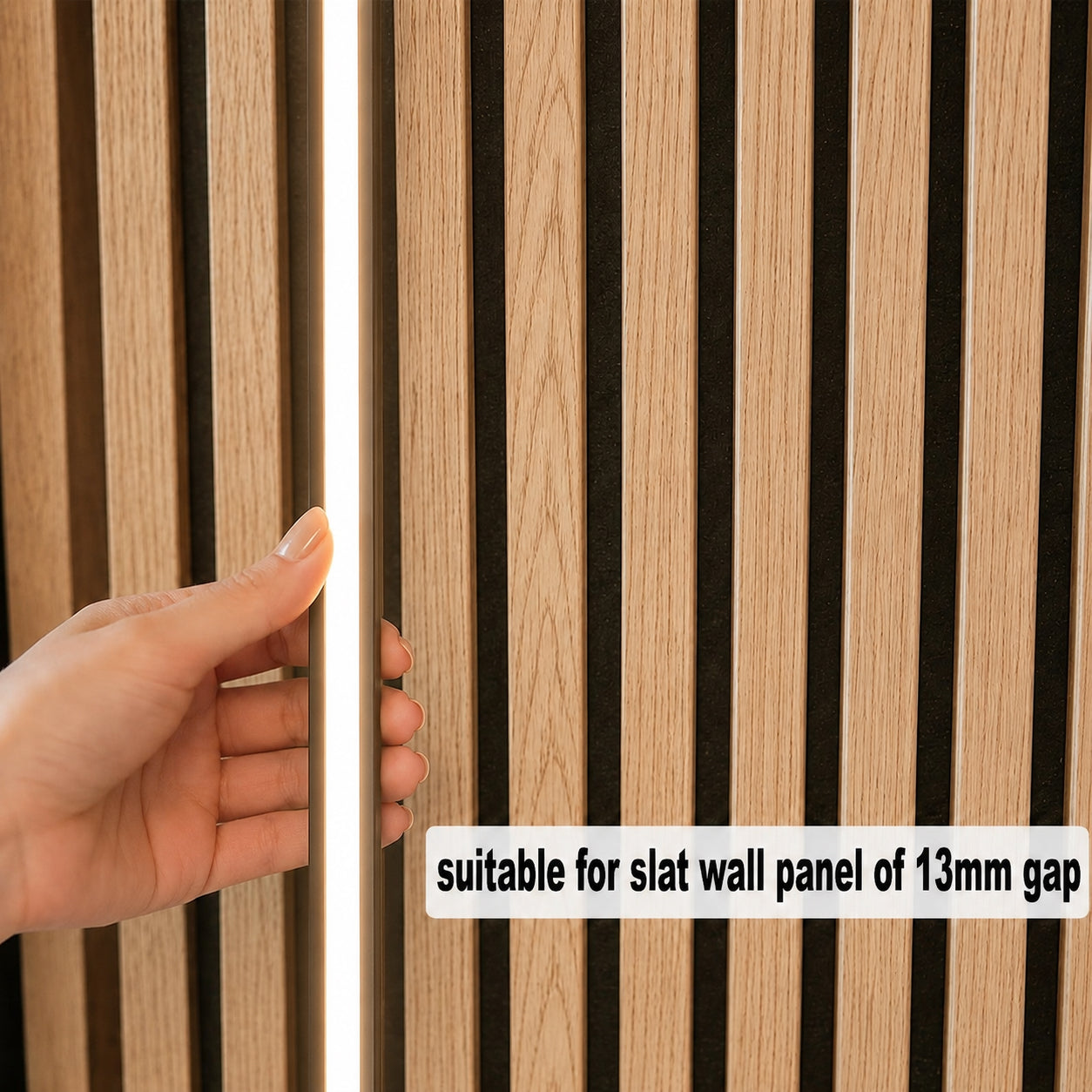 Ener-J LED Slat Wall Lighting Kit Touch Switch Aluminium Profile System for Media Walls 24V 6 Profiles Set