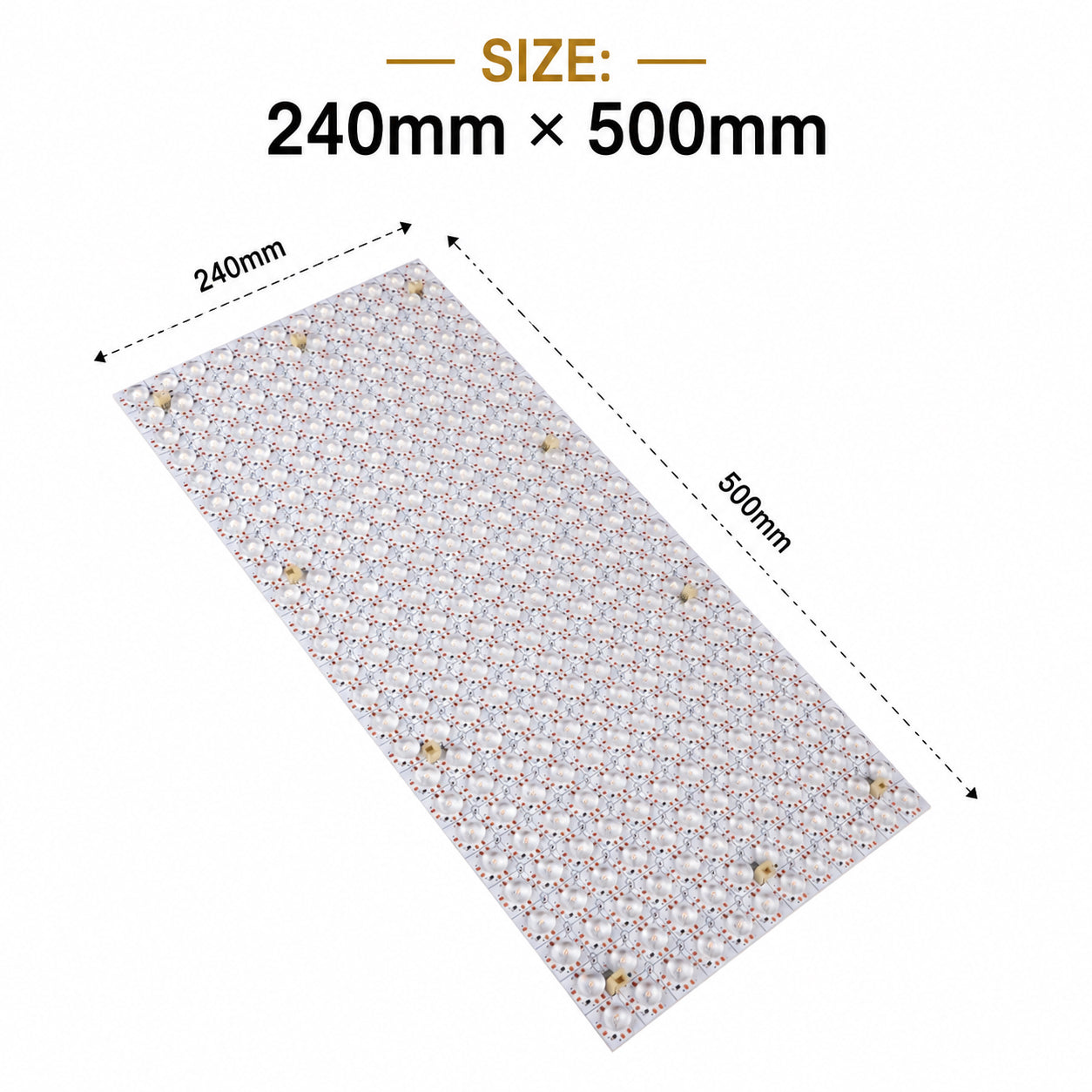 Ener-J LED Backlit Lens Board 6500K Daylight White 240 x 500mm Energy Efficient LED Panel Light Module for Ceiling Lights & Lighting Fixtures