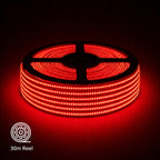 Ener-J 24V COB LED Strip Lights High Brightness Red 30M Reel with 480 LEDs/M IP20