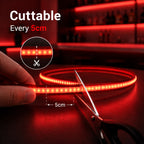 Ener-J 24V COB LED Strip Lights High Brightness Red 30M Reel with 480 LEDs/M IP20