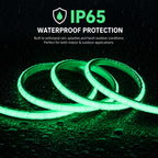10M FCOB Neon Rope Light Kit, 10W/M, 800Lm/M, Green