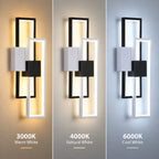 Ener-J 25W Geometric Halo LED Wall Light | CCT Switch 3000K-6000K | IP44 Rated