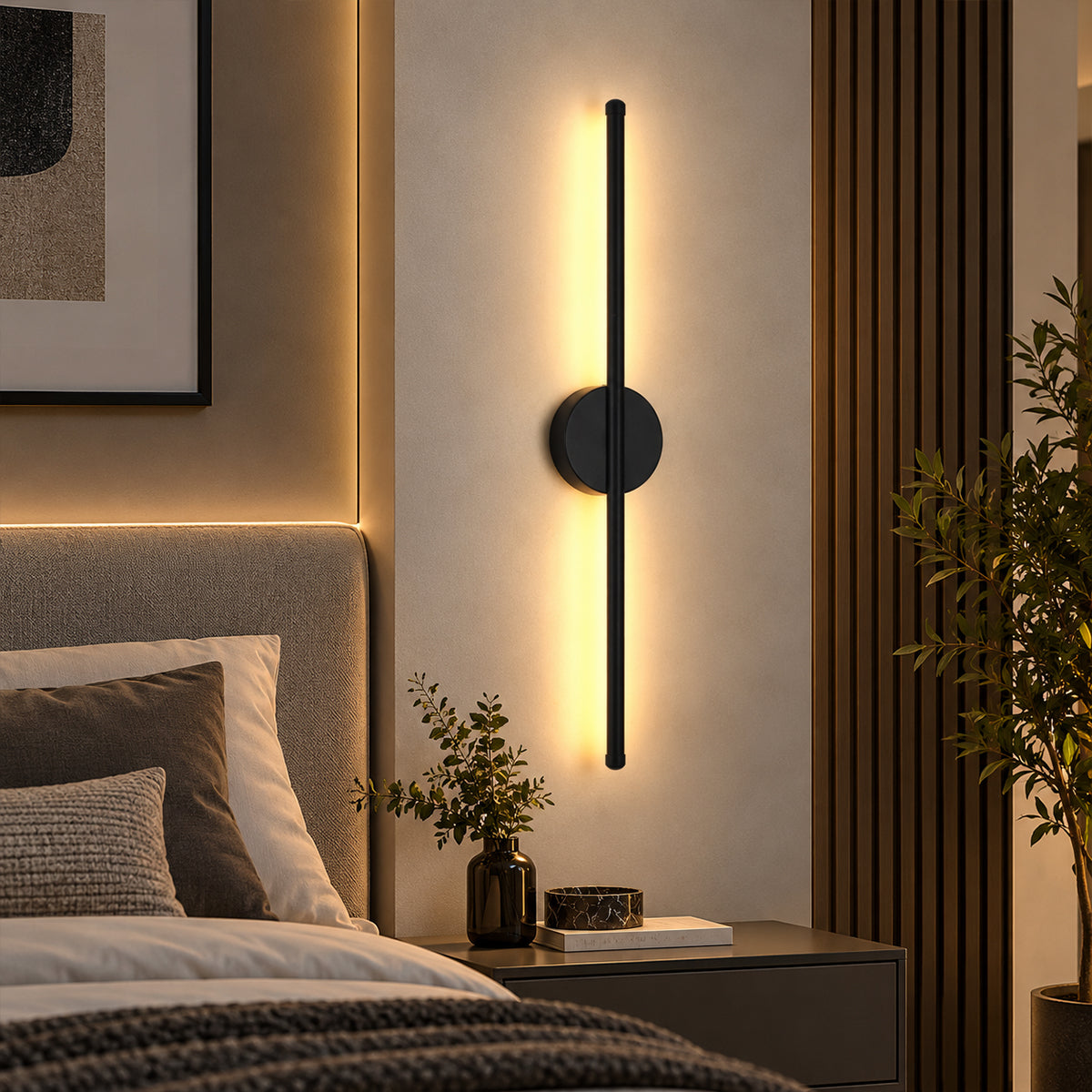 Ener-J 8W Linear Glow LED Wall Light | CCT Switch 3000K-6000K | IP44 Rated