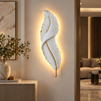 Ener-J 18W Elegant Feather LED Wall Light | CCT Switch 3000K-6000K | IP44 Rated