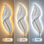 Ener-J 18W Elegant Feather LED Wall Light | CCT Switch 3000K-6000K | IP44 Rated