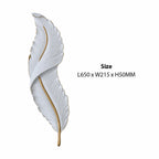 Ener-J 18W Elegant Feather LED Wall Light | CCT Switch 3000K-6000K | IP44 Rated