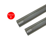 Aluminium Embedded Skirting Trims (2.2 cms height) for 4mm SPC Wall Panels, White Size: 25 x 10 x 3000 mm (Pack of 2)