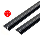 Aluminium Invisible Line Trims for 4mm SPC Wall Panels, Black Size: 25 x 4.5 x 3000 mm (Pack of 2)