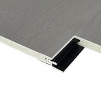 Invisible line Aluminium Trims for 8mm Charcoal boards, Black Size: 3000 mm (Pack of 2)