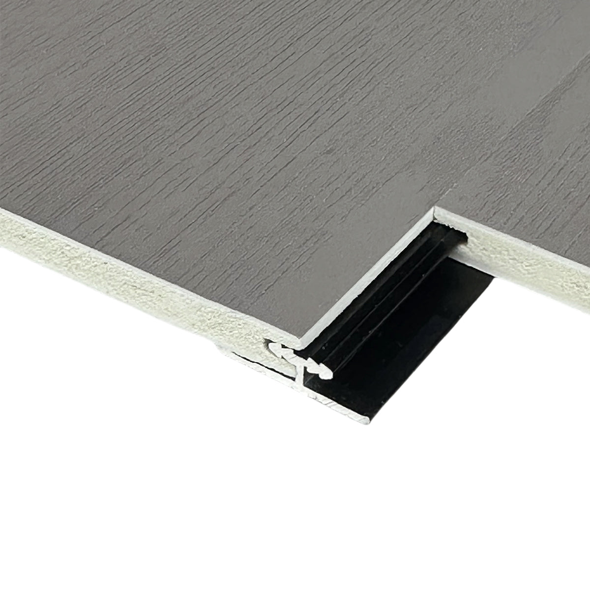 Invisible line Aluminium Trims for 8mm Charcoal boards, Black Size: 3000 mm (Pack of 2)