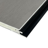 Invisible line Aluminium Trims for 8mm Charcoal boards, Black Size: 3000 mm (Pack of 2)