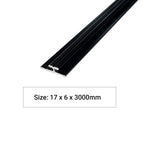 Invisible line Aluminium Trims for 8mm Charcoal boards, Black Size: 3000 mm (Pack of 2)
