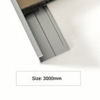 Closing Edge Line End Aluminium Trims for 8mm Charcoal boards, Silver Size: 3000 mm (Pack of 2)