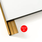 Closing Edge Line End Aluminium Trims for 8mm Charcoal boards, Gold Size: 3000 mm (Pack of 2)