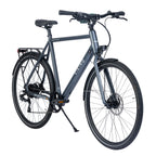 Ener-J Gents 700C 7 Speed Electric Bike Grey 36V 250W Small – Bafang Motor City E-Bike