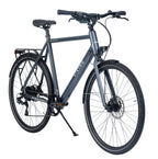 Ener-J Gents 700C 7 Speed Electric Bike Grey 36V 250W Medium – Bafang Motor City E-Bike