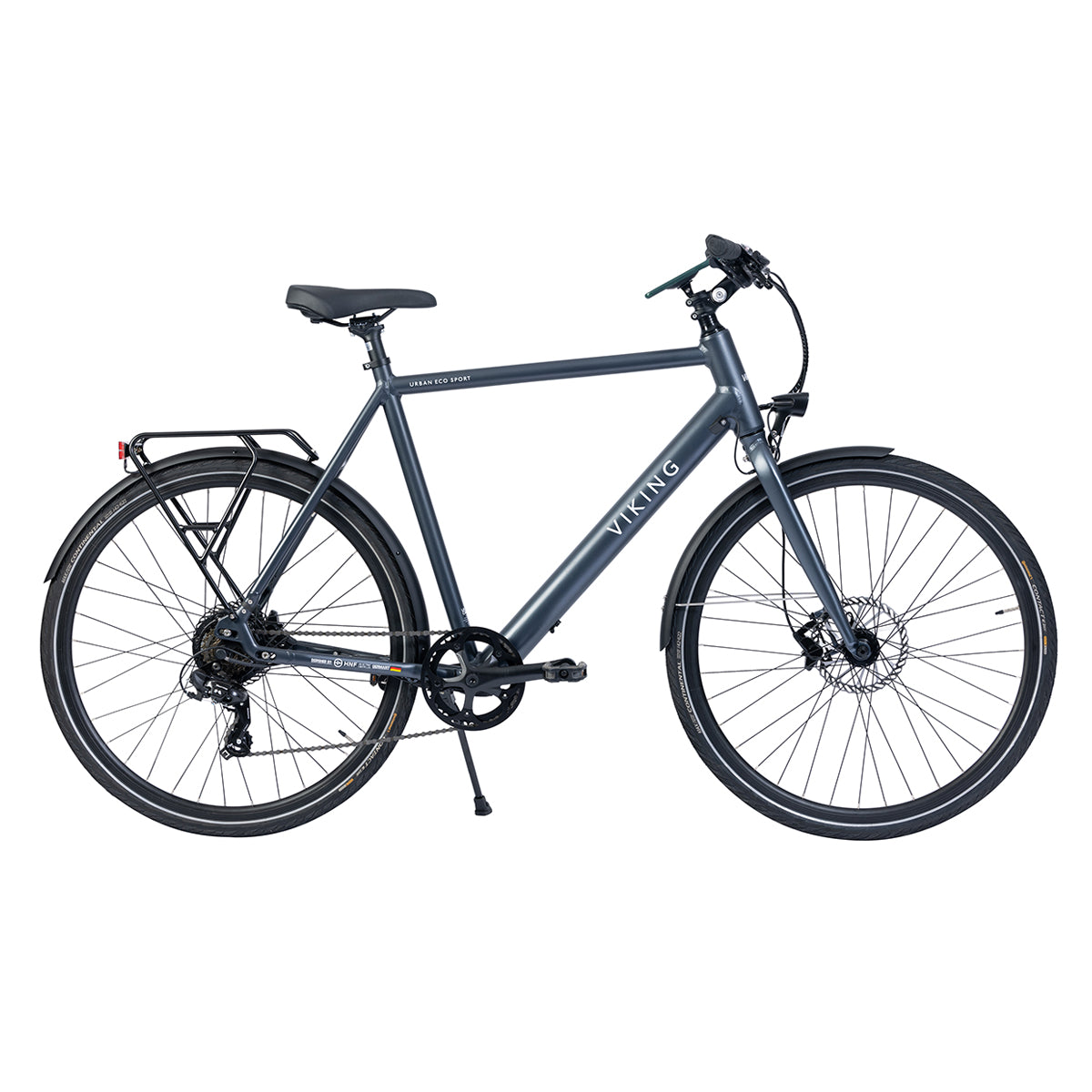 Ener-J Gents 700C 7 Speed Electric Bike Grey 36V 250W Medium – Bafang Motor City E-Bike