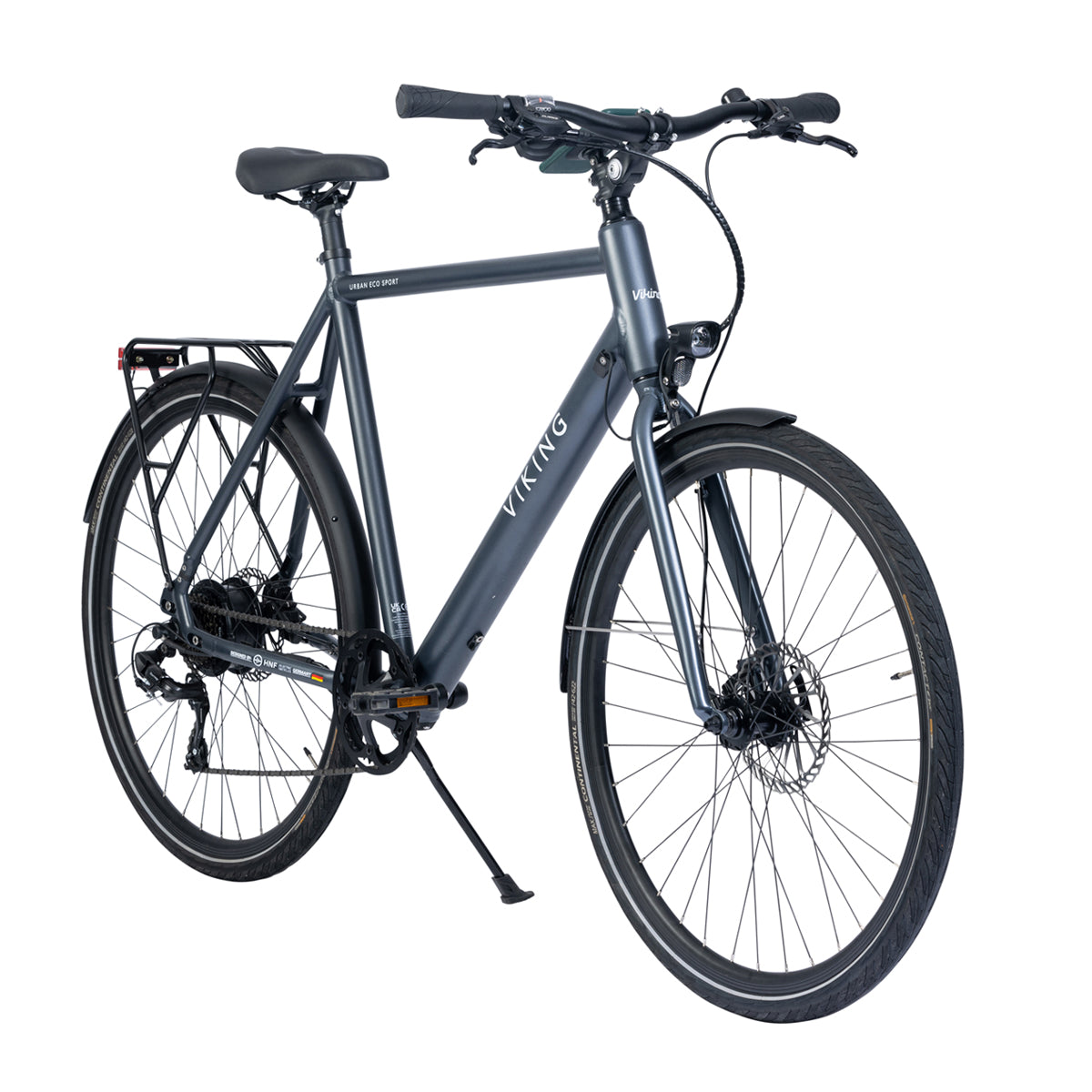 Ener-J Gents 700C 7 Speed Electric Bike Grey 36V 250W Large – Bafang Motor City E-Bike