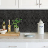 Stone Composite Hexagon Tiles | Peel and Stick Kitchen Backsplash Tiles | Stick On Wall Tiles