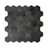 Stone Composite Hexagon Tiles | Peel and Stick Kitchen Backsplash Tiles | Stick On Wall Tiles