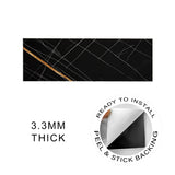 Metro Glossy Noir Stone Texture Tiles | Peel and Stick Kitchen Backsplash Tiles