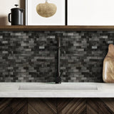 Peel and Stick 3D Mini Metal Panel Backsplash Tiles