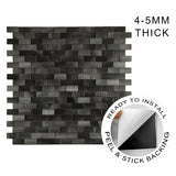 Peel and Stick 3D Mini Metal Panel Backsplash Tiles