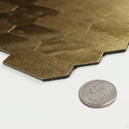 Pack of 4 Hexagon pattern, Peel & Stick Aluminium Mosaic Tile Backsplash‚ 293x285 mm, 3 mm Thickness – Bronze Finish