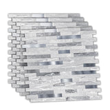 Aluminum Thin Subway Tiles | Peel and Stick Kitchen Backsplash Tiles | Stick On Wall Tiles