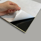 Pack of 4 PS Acoustic Slat Panel, 3 side cover, PET + PS Slat. Size: 600 x 2400 mm – Beige Gold Vein Dot