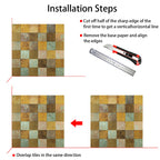 Pack of 4 PS Acoustic Slat Panel, 3 side cover, PET + PS Slat. Size: 600 x 2400 mm – Beige Gold Vein Dot