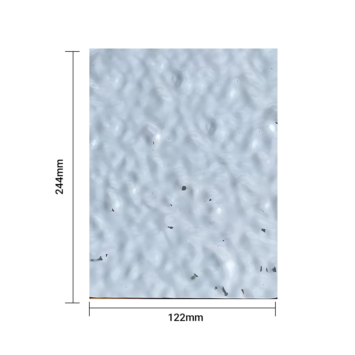 Wave-Pattern Metallic Finish WPC Boards (2.44m x 1.22m x 5mm) for Modern Interiors, Silver (Pack of 2)