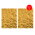Wave-Pattern Metallic Finish WPC Boards (2.44m x 1.22m x 5mm) for Modern Interiors, Gold (Pack of 2)