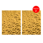 Wave-Pattern Metallic Finish WPC Boards (2.44m x 1.22m x 5mm) for Modern Interiors, Gold (Pack of 2)