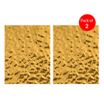 Wave-Pattern Metallic Finish WPC Boards (2.44m x 1.22m x 5mm) for Modern Interiors, Gold (Pack of 2)