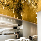 Wave-Pattern Metallic Finish WPC Boards (2.44m x 1.22m x 5mm) for Modern Interiors, Gold (Pack of 2)