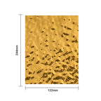 Wave-Pattern Metallic Finish WPC Boards (2.44m x 1.22m x 5mm) for Modern Interiors, Gold (Pack of 2)