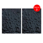 Wave-Pattern Metallic Finish WPC Boards (2.44m x 1.22m x 5mm) for Modern Interiors, Black (Pack of 2)