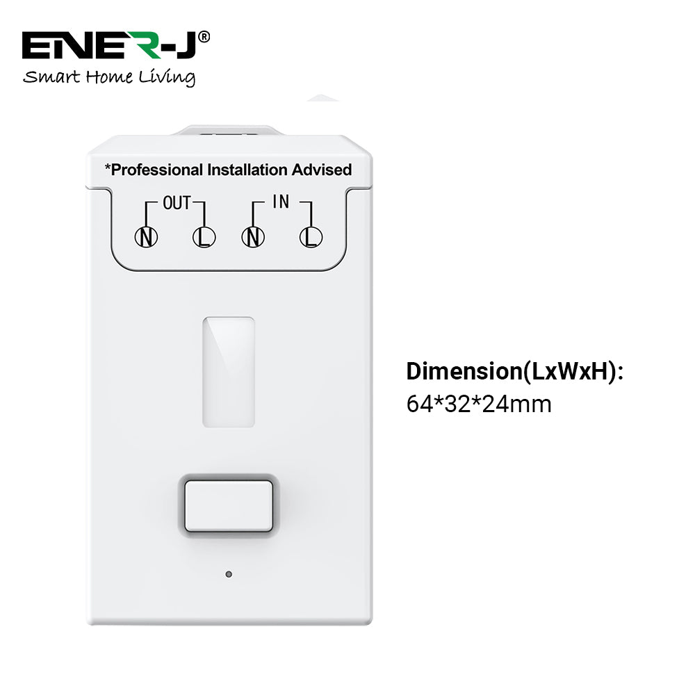 Wireless & Batteryless Kinetic Grid Switch,Pro + 500W RF Receiver (can fit into MK plate)