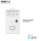 Wireless & Batteryless Kinetic Grid Switch,Pro + 500W RF + WiFi Receiver (can fit into MK plate)