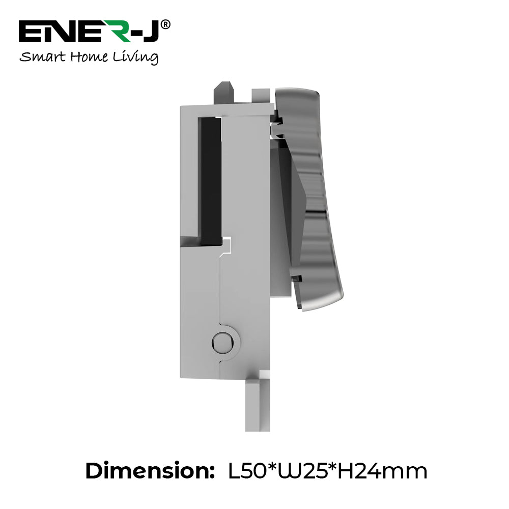 1G Grid Switch Compatible with Click MiniGrid Satin Chrome Finish