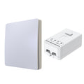 Ener-J 1-Gang Wireless Kinetic Switch, Self-Powered, IP65 Waterproof, White (Pro Range) with 100W Smart Dimmable Receiver, RF + WiFi PRO Series, App & Voice Control