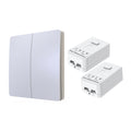 2 Gang Wireless Kinetic Switch Dimmable/Non Dimmable, White (Pro Range) with 2 X 500W RF Non-Dimmable Receiver Modules
