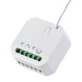 White electronic device with green connectors on a white background