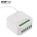 White electronic device with green connectors and Ener-J branding on a white background