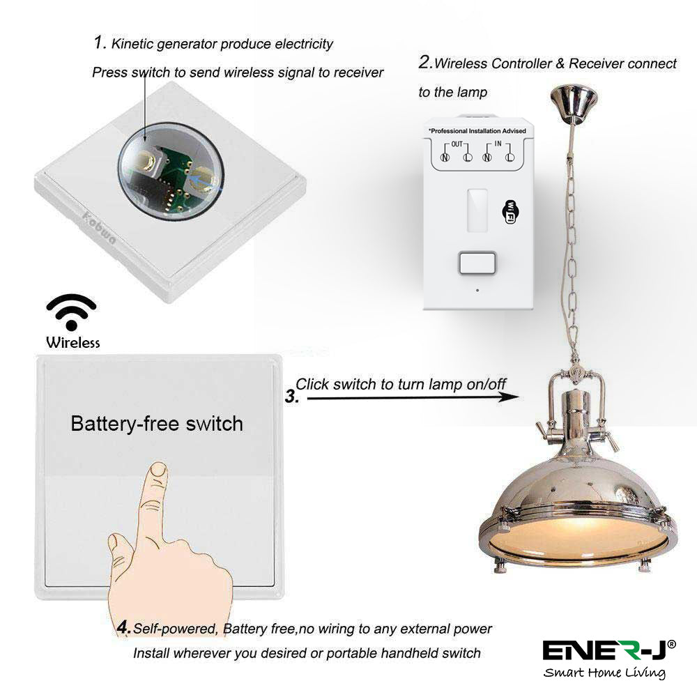 Ener-J 100W Smart Dimmable Receiver, RF + WiFi PRO Series, App & Voice Control