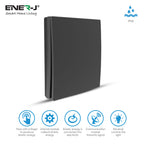 ENER-J 1 Gang Wireless Kinetic Switch, Black + 500W RF Receiver