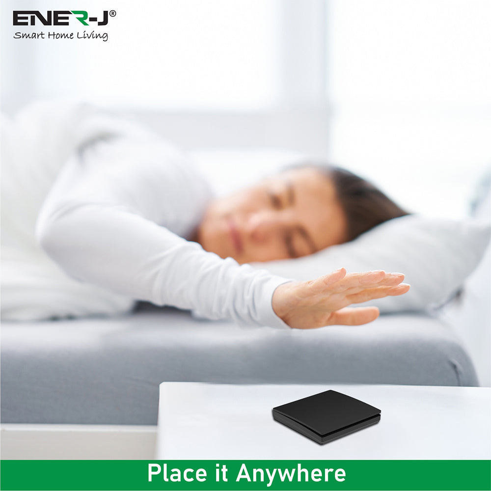 ENER-J 1 Gang Wireless Kinetic Switch, Black + 500W RF Receiver