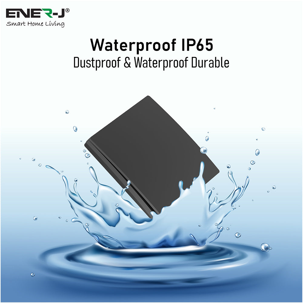 ENER-J 1 Gang Wireless Kinetic Switch, Black + 500W RF Receiver